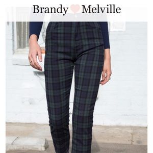 brandy melville jane plaid pants